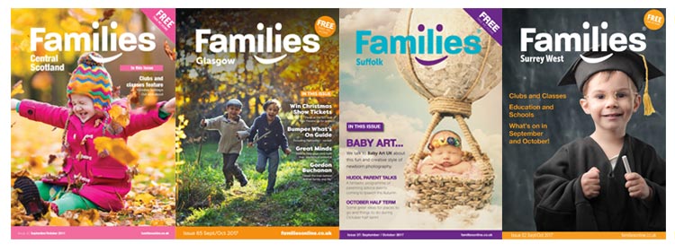 Families Magazine franchise covers