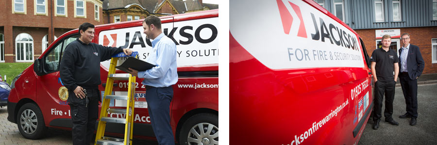 Jackson fire and security franchise van