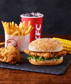 KFC franchise chicken burger meal